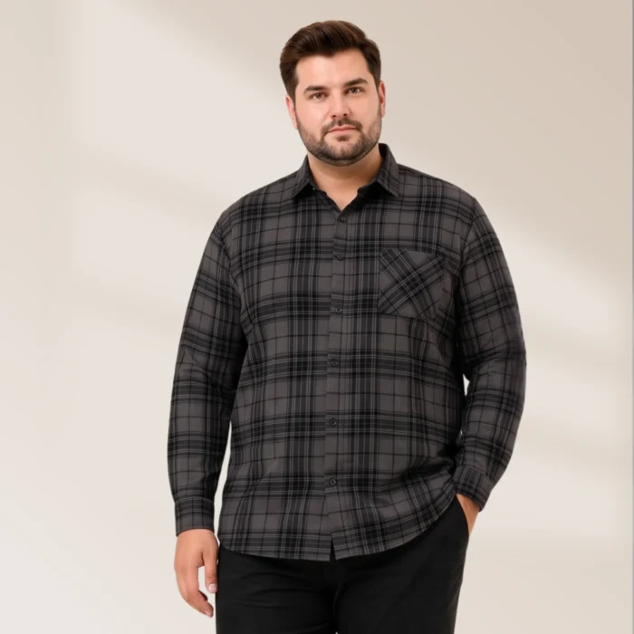 Black Grey Checkered Casual