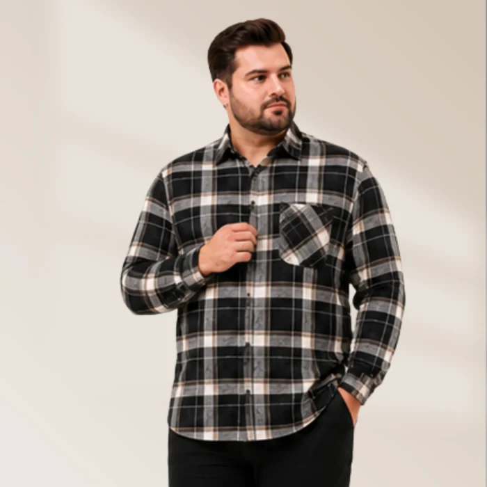 Full Sleeve Plussize Check Style Shirt