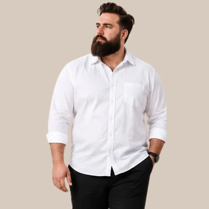 white plus size shirt